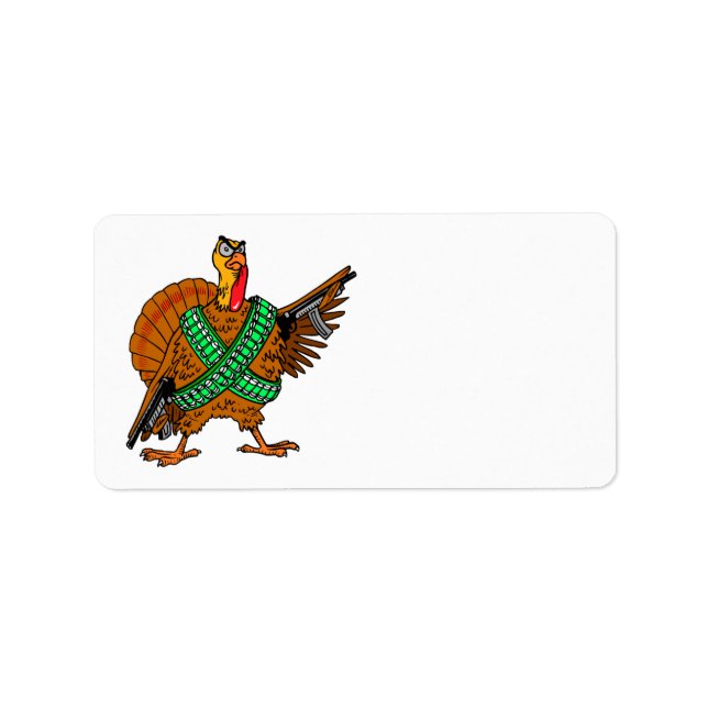 Erntedank Türkei Funny Address Stickers Adressaufkleber (Vorne)