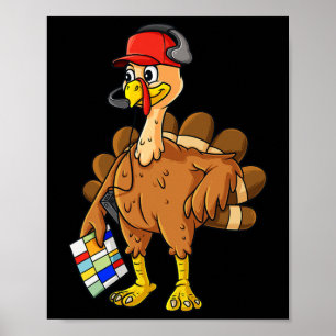 Erntedank Türkei Fußball Coach Fun Boys Kinder T Poster