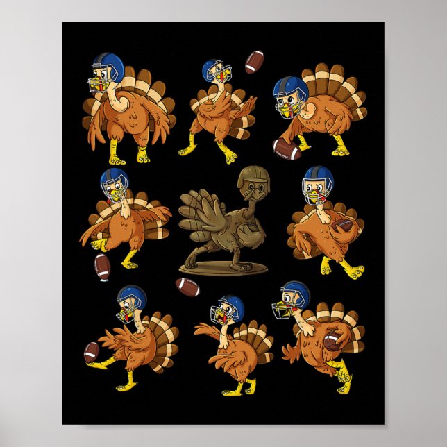 Erntedank Türkei Fußballspieler Quar erhalten Poster (Vorne)