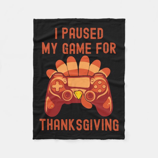 Erntedank Türkei Gaming Controller Boys Kinder Fleecedecke (Vorderseite)