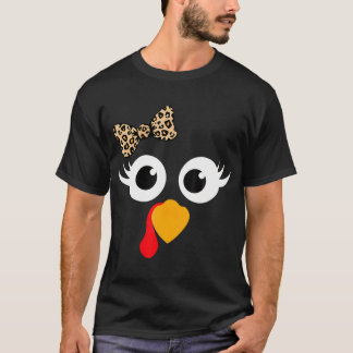 Erntedank Türkei gegenüber Leopard Print Eyelashes T-Shirt