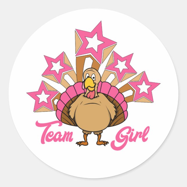 Erntedank Türkei Genderbericht - Teammädchen Runder Aufkleber (Vorderseite)