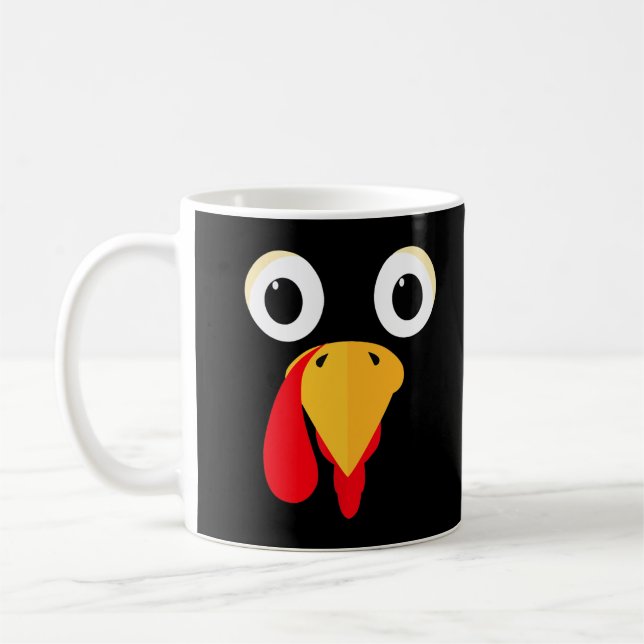 Erntedank Türkei Gesicht Matching Familienkostüm G Kaffeetasse (Links)
