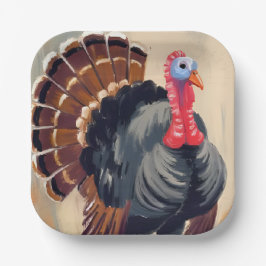 Erntedank Türkei | Happy Thanksgiving Party Pappteller