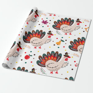 Erntedank Türkei Herbst Herbst Verweigerung Muster Geschenkpapier