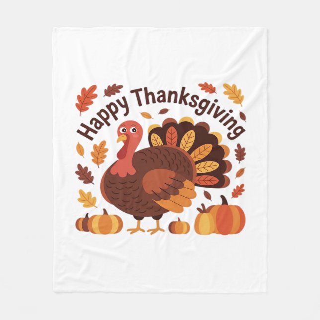 Erntedank Türkei - Herbstwochenklassische Overs Fleecedecke (Vorderseite)