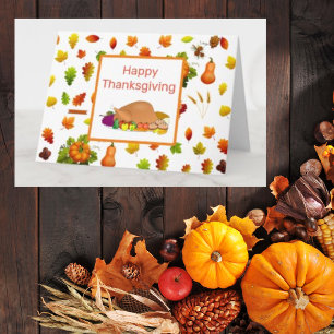 Erntedank Türkei Leaf Gruß Karte