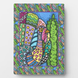 ERNTEDANK TÜRKEI, PATCHWORK FEATHERS, FOLK ART FOTOPLATTE