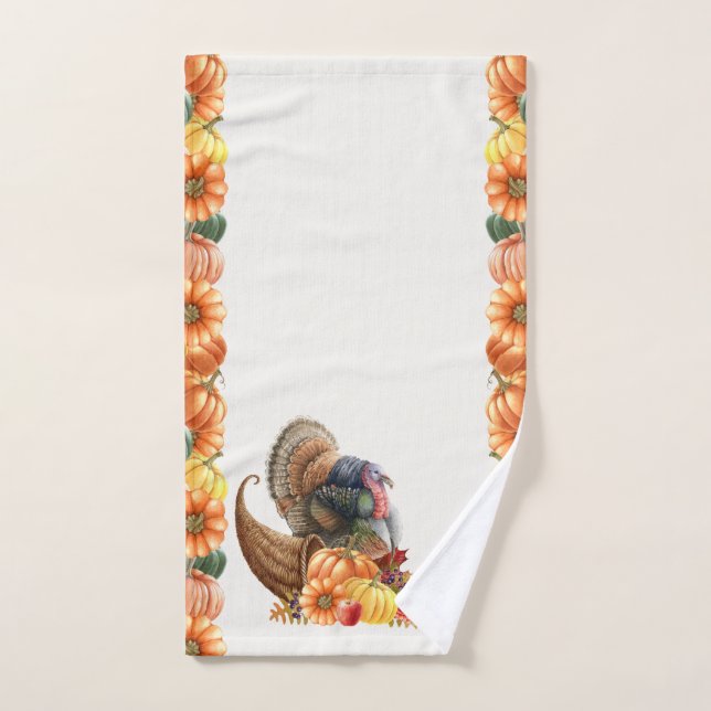 Erntedank Türkei Pumpkins Handtuch (Handtuch)
