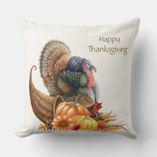 Erntedank Türkei Pumpkins Throw Kissen