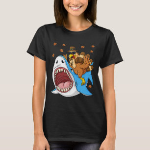 Erntedank Türkei Riding Shark Fun Kleinkind Boys T-Shirt