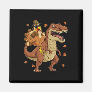 Erntedank Türkei Riding T Rex Dinosaur Kleinkind Magnet