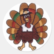 Erntedank Türkei Runde Sticker