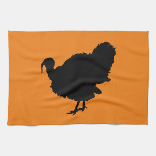 Erntedank Türkei Silhouette Handtuch