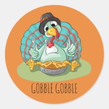 Erntedank Türkei Stickers1½ inch (Blatt 20)