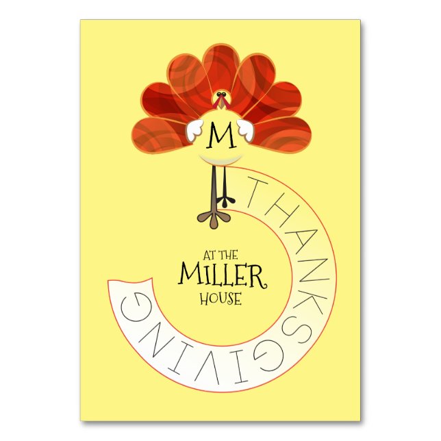 Erntedank Türkei Tischnummer (Vorderseite)