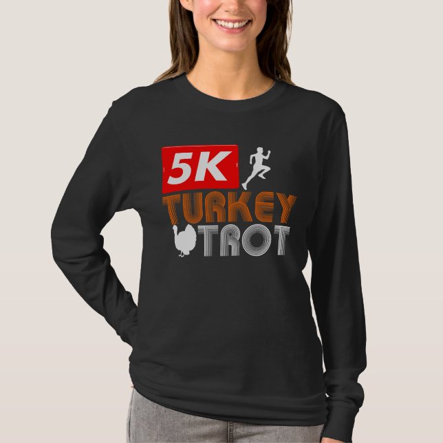 Erntedank Türkei Trot Fall Holiday T-Shirt (Vorderseite)