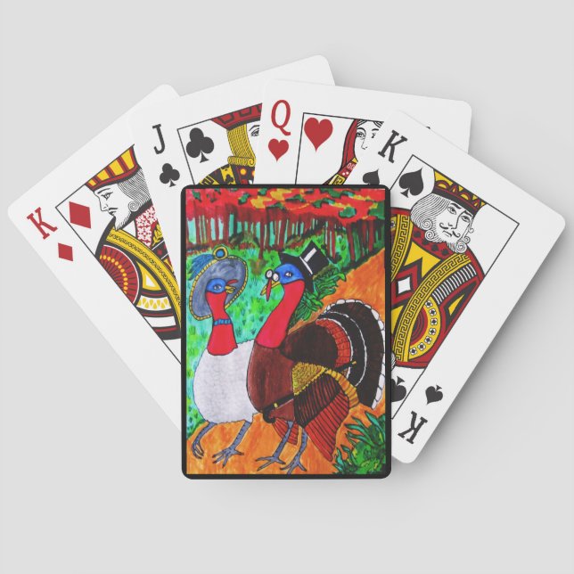 ERNTEDANK TÜRKEI-TÜRKEI-Kartenspiele Spielkarten (Rückseite)