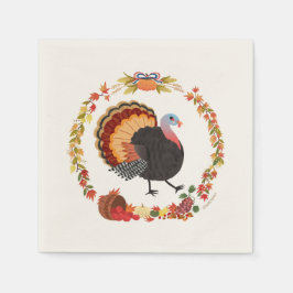 Erntedank Türkei und Herbsternte Serviette