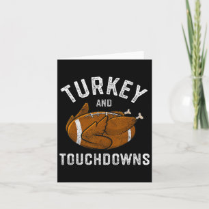 Erntedank Türkei und Touchdowns Fußball Männer Bo Karte