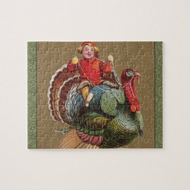 Erntedank Türkei Vintage Grüße (Horizontal)