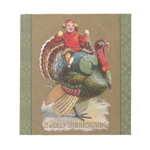 Erntedank Türkei Vintage Grüße Notizblock
