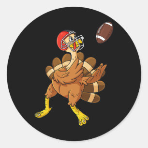 Erntedank Türkei Weitläufiger Receiver Football Bo Runder Aufkleber