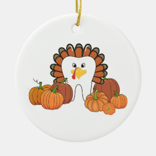 Erntedank Türkei Zahnzahnzähne Keramik Ornament