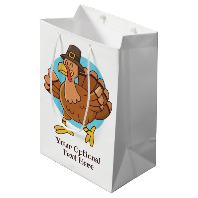 Erntedank Türkei Zollgutsack Mittlere Geschenktüte (Vorderseite Schrägansicht)