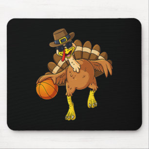 Erntedank Turkey Basketball Player Fun Boys Gir Mousepad