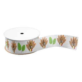 Erntedank Turkey Boy Girl Greenery Ripsband