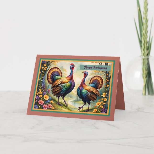 Erntedank Turkey Card Karte (Vorderseite)