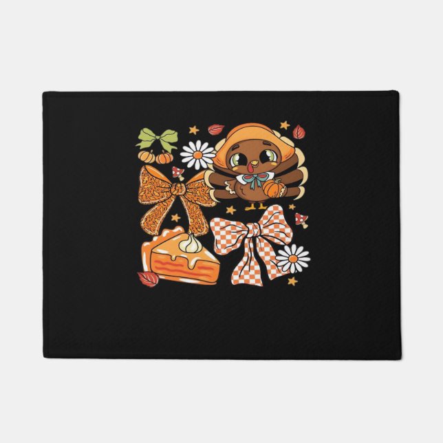 Erntedank Turkey Coquette Classic T - Shirt Fußmatte (Vorderseite)