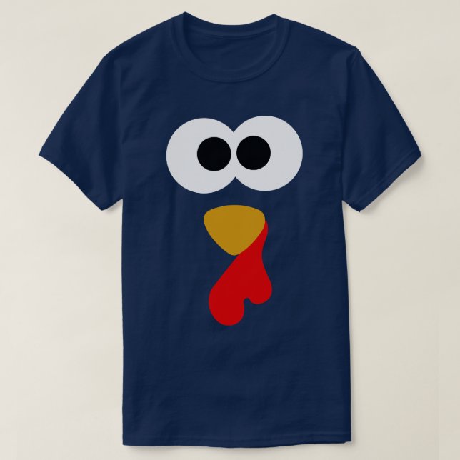 Erntedank Turkey Face TShirt (Design vorne)