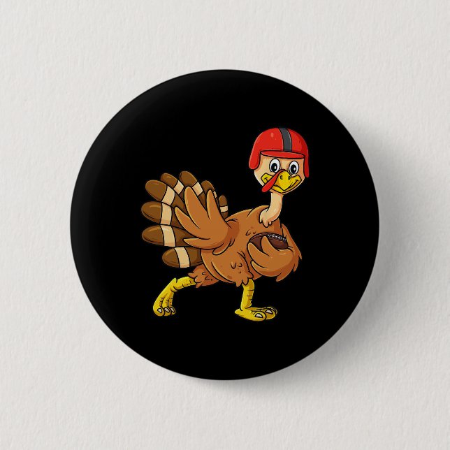 Erntedank Turkey Football Player Trophy Award P Button (Vorderseite)
