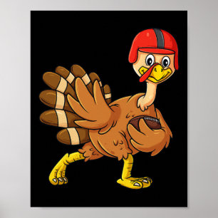 Erntedank Turkey Football Player Trophy Award P Poster