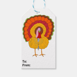 Erntedank Turkey Gift Tags Geschenkanhänger