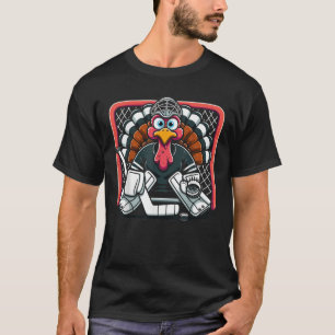 Erntedank Turkey Ice Hockey Goalie Jugend Boys T T-Shirt