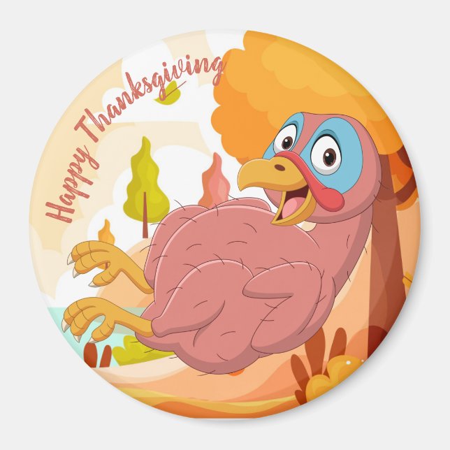 Erntedank Turkey Magnet (Vorne)
