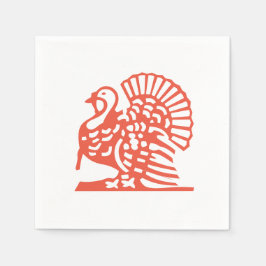 Erntedank Turkey Orange Gobble 4Pat Serviette