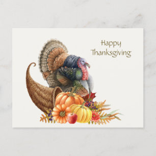 Erntedank Turkey Pumpkins Postcard Postkarte