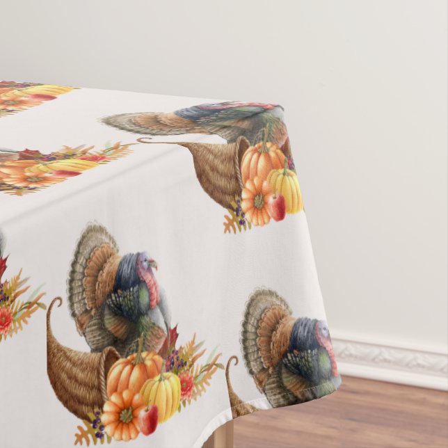 Erntedank Turkey Pumpkins Tablecloth Tischdecke (Beispiel)