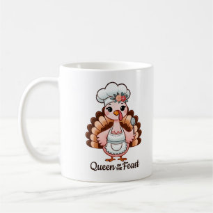 Erntedank Turkey Queen - Funny Holiday Design Kaffeetasse