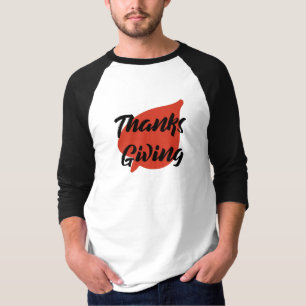 Erntedank-Typografie in nettem Text auf Leaf T-Shirt
