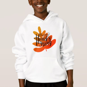 Erntedank Typografie mit Fallleaf  Hoodie