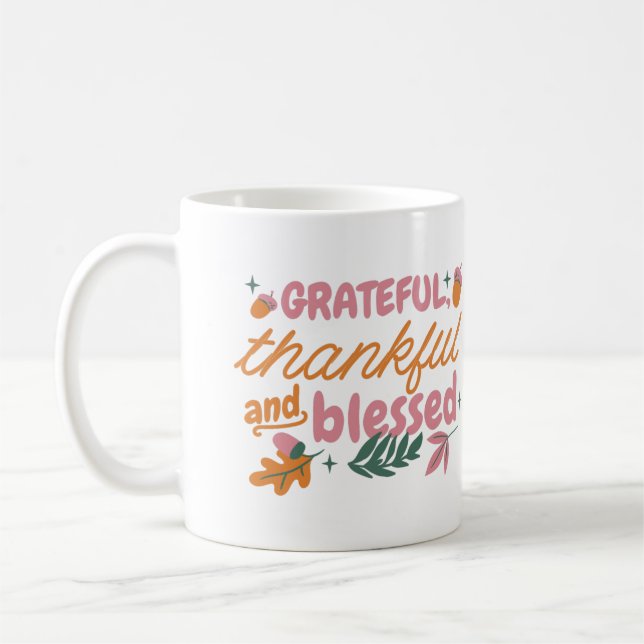 Erntedank Typografie Tasse (Links)