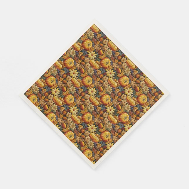 Erntedank und Herbstsaison Serviette (Ecke)