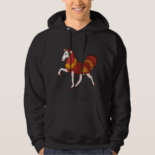Erntedank Unicorn Funny Turkey Magic Pony Geschenk Hoodie
