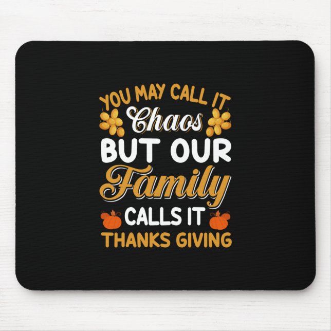 Erntedank Unsere Familie nennt es Dank geben Mousepad (Vorne)