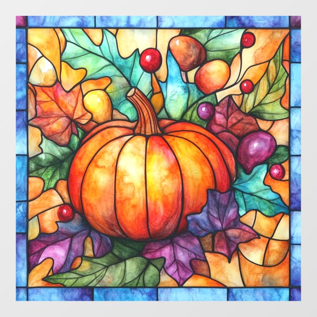 Erntedank-Verkleidung Fensteraufkleber (Blatt)